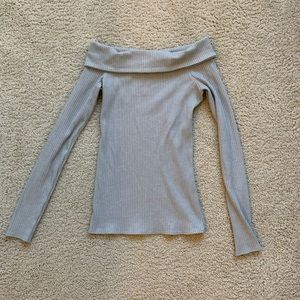 Abercrombie off the shoulder sweater, grey, size S
